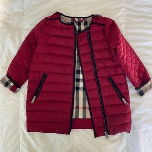 Burberry Children Quilted Burgundy Jacket